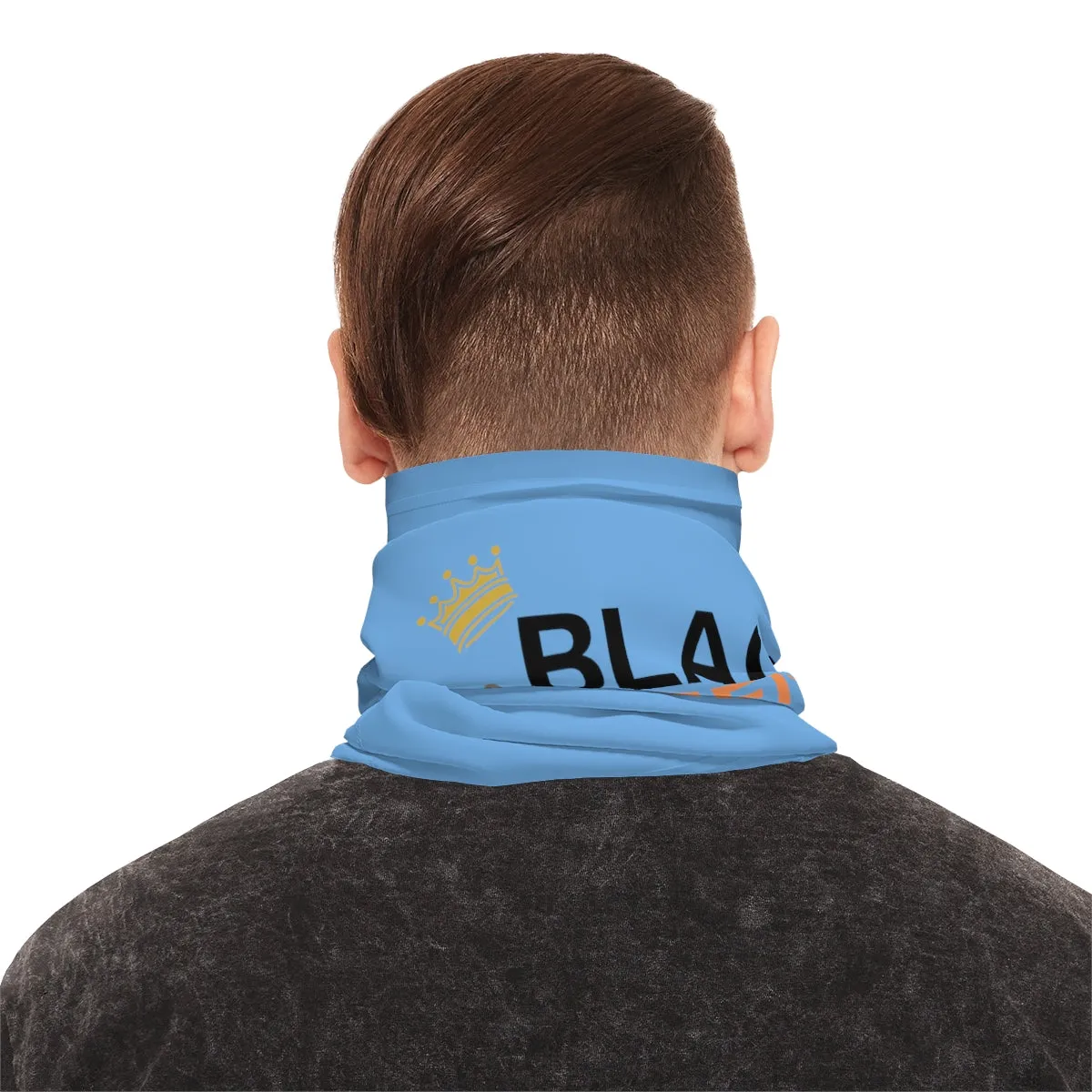 Lightweight Neck Gaiter - Black Queen (Sky Blue)