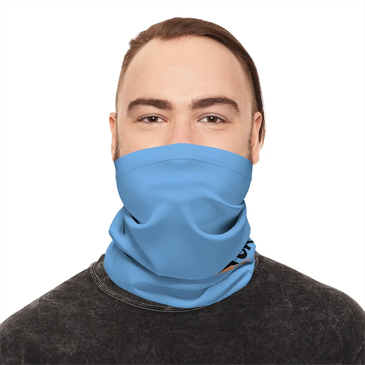 Lightweight Neck Gaiter - Black Queen (Sky Blue)