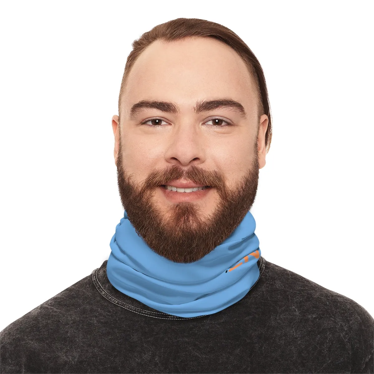 Lightweight Neck Gaiter - Black Queen (Sky Blue)