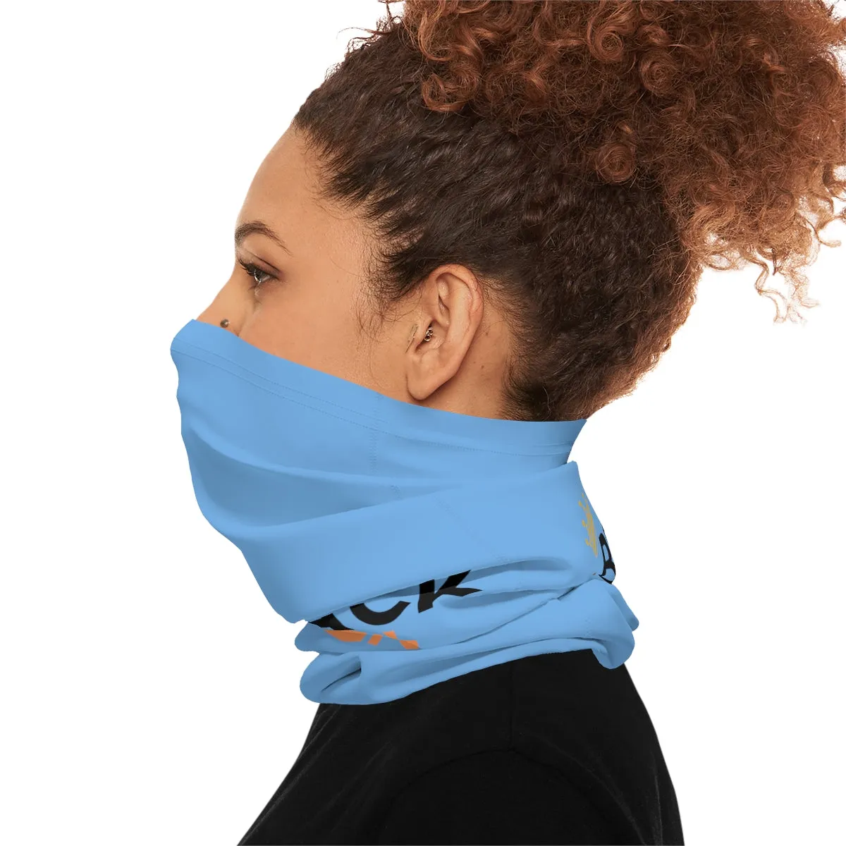 Lightweight Neck Gaiter - Black Queen (Sky Blue)