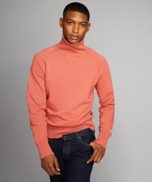 Lightweight Turtleneck Sweatshirt in Orange Russet