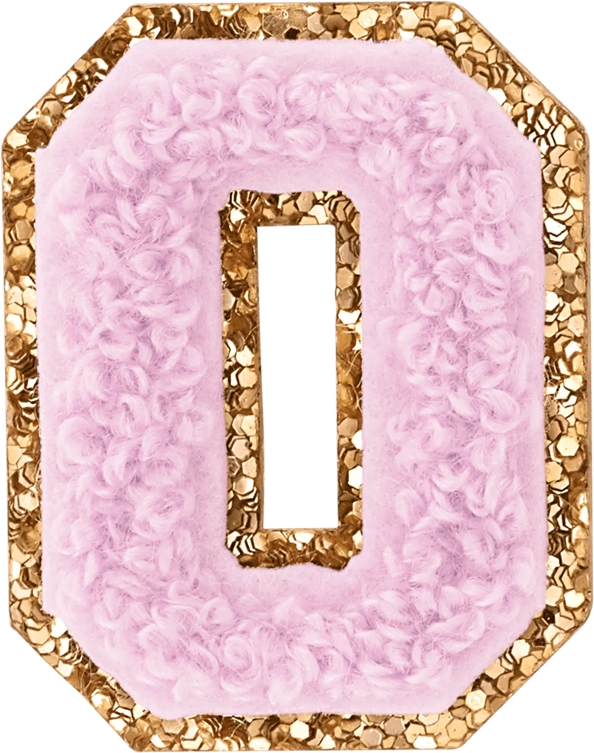 Lilac Mini Glitter Varsity Letter Patch