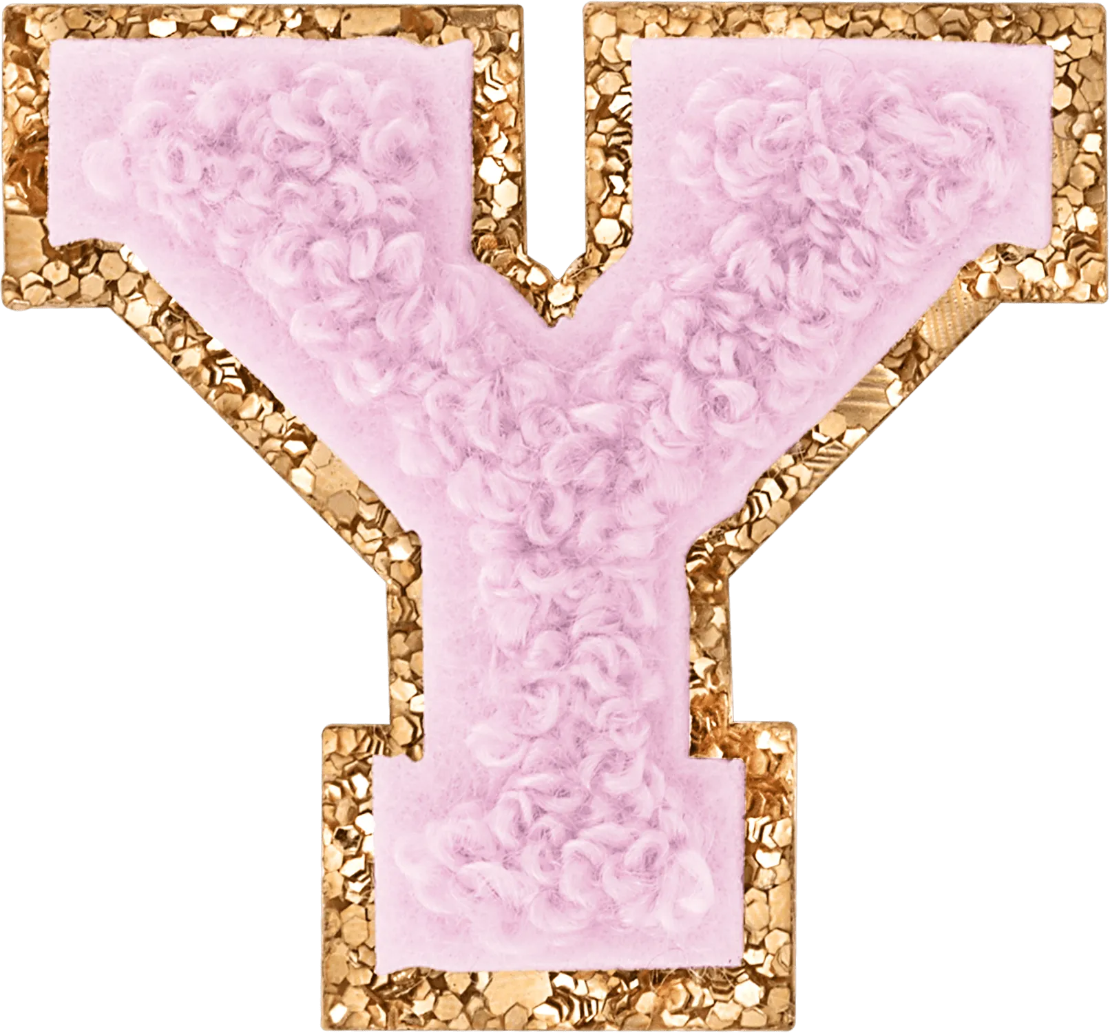 Lilac Mini Glitter Varsity Letter Patch