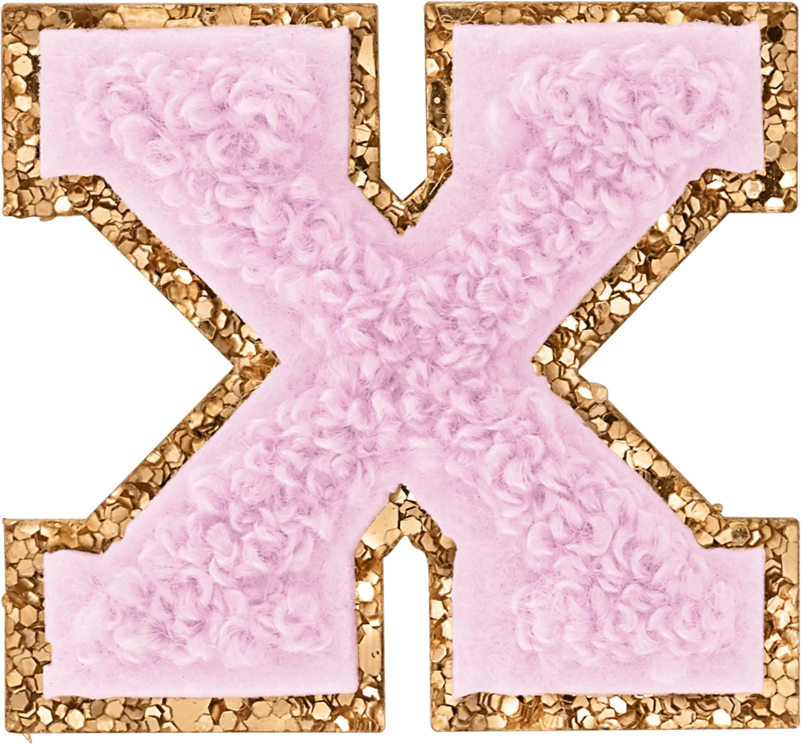 Lilac Mini Glitter Varsity Letter Patch