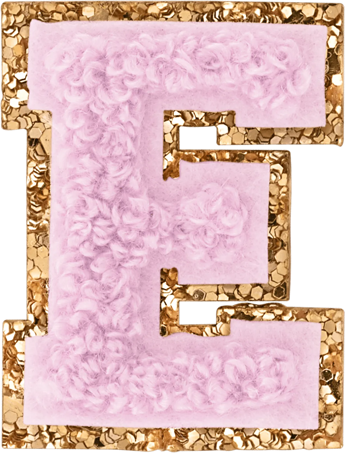 Lilac Mini Glitter Varsity Letter Patch