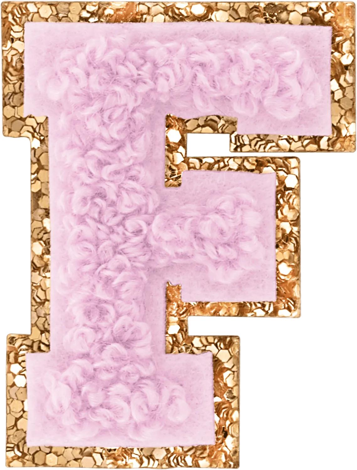 Lilac Mini Glitter Varsity Letter Patch