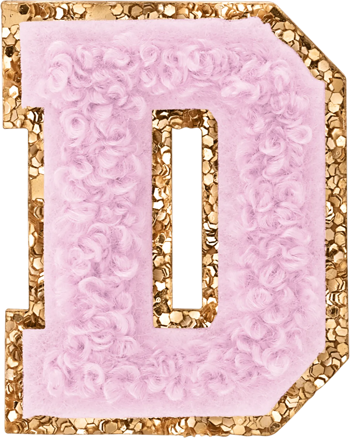 Lilac Mini Glitter Varsity Letter Patch