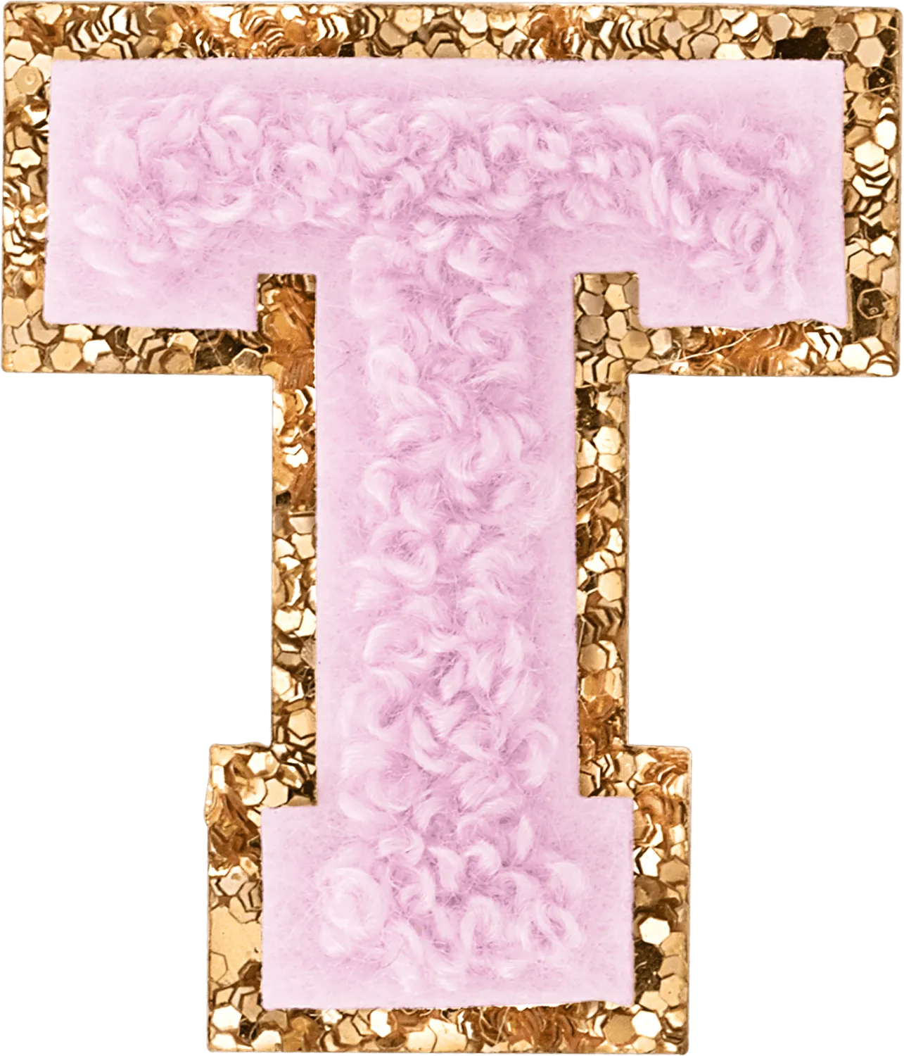 Lilac Mini Glitter Varsity Letter Patch