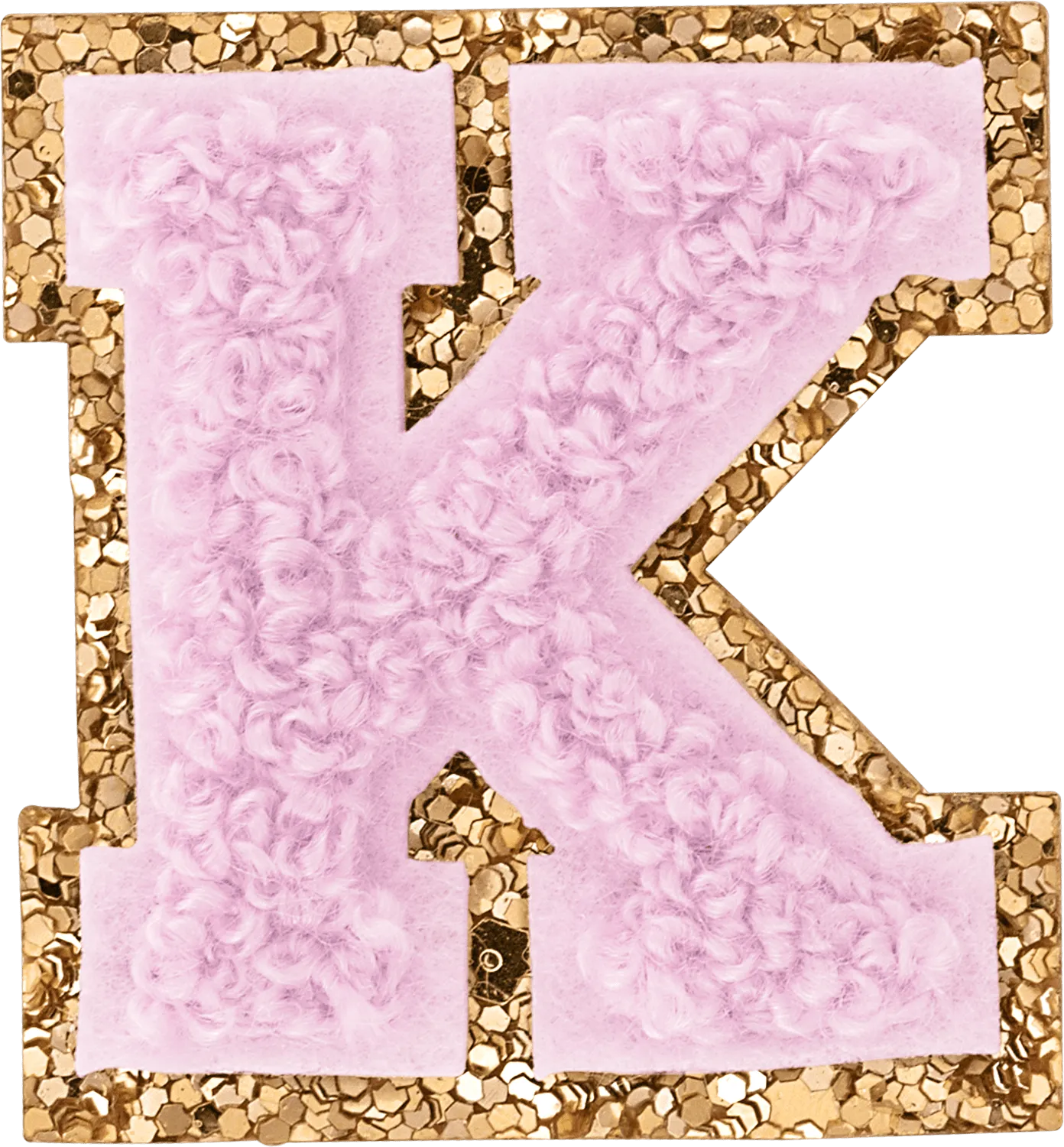 Lilac Mini Glitter Varsity Letter Patch