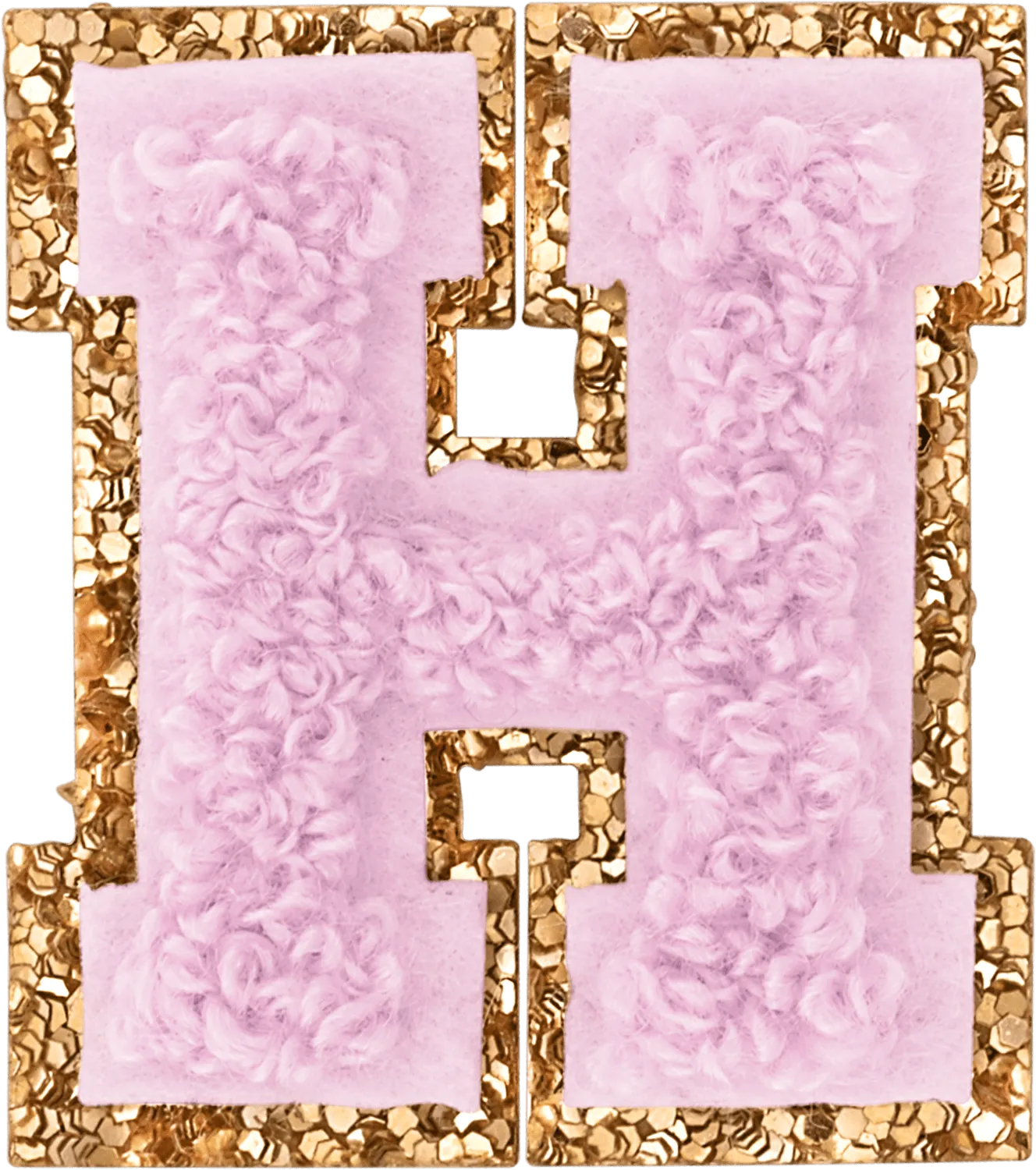 Lilac Mini Glitter Varsity Letter Patch