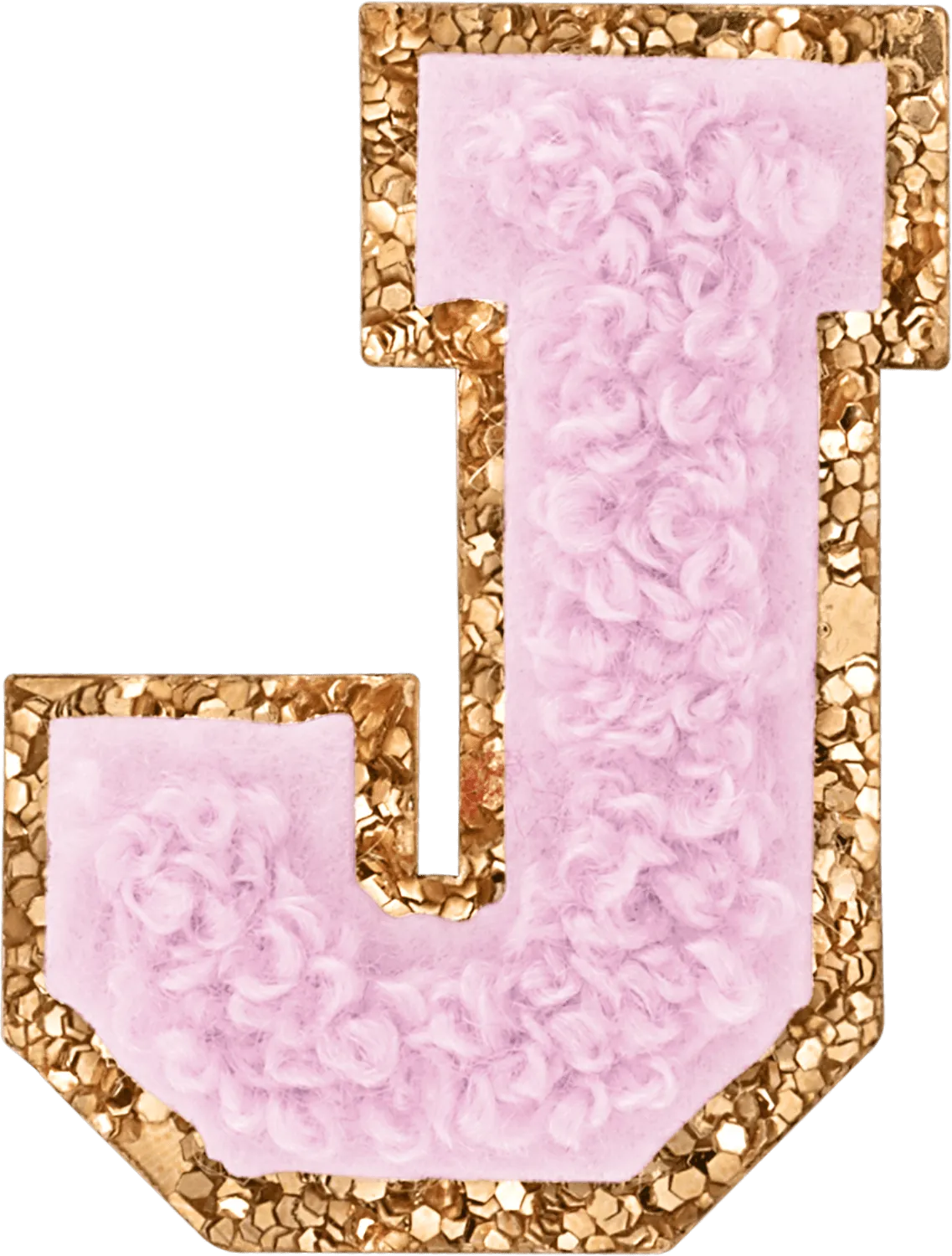 Lilac Mini Glitter Varsity Letter Patch