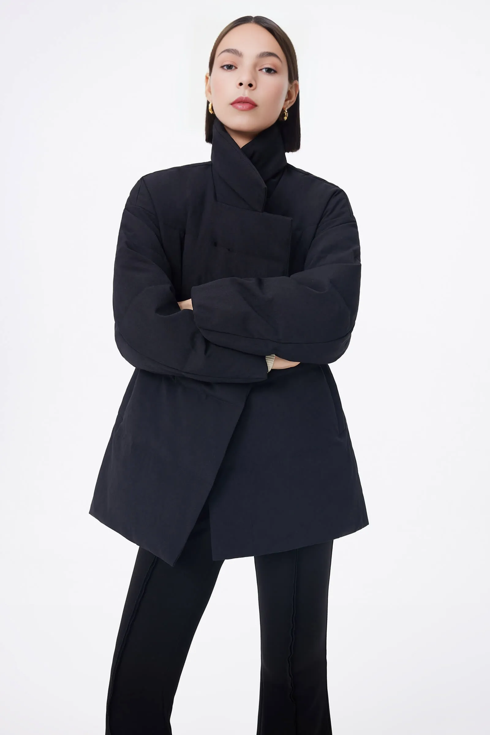 LILY Velvet Suit-Style Down Jacket