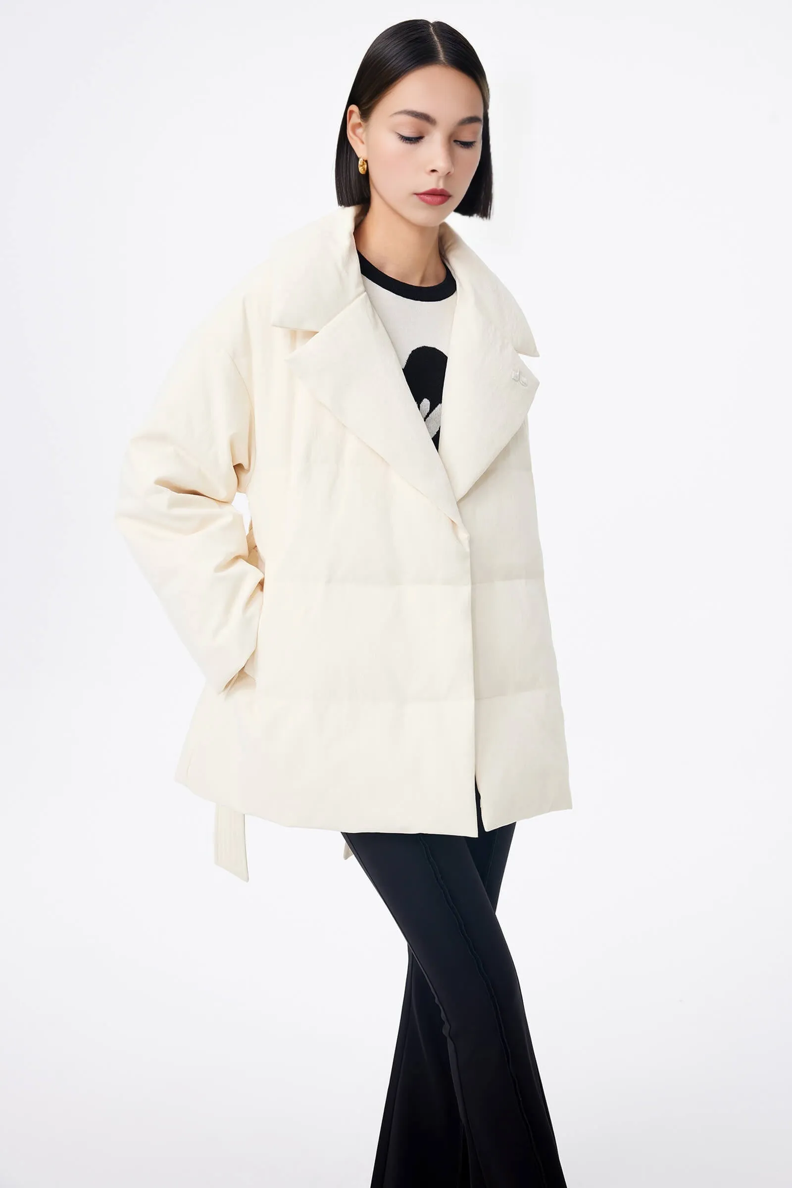 LILY Velvet Suit-Style Down Jacket