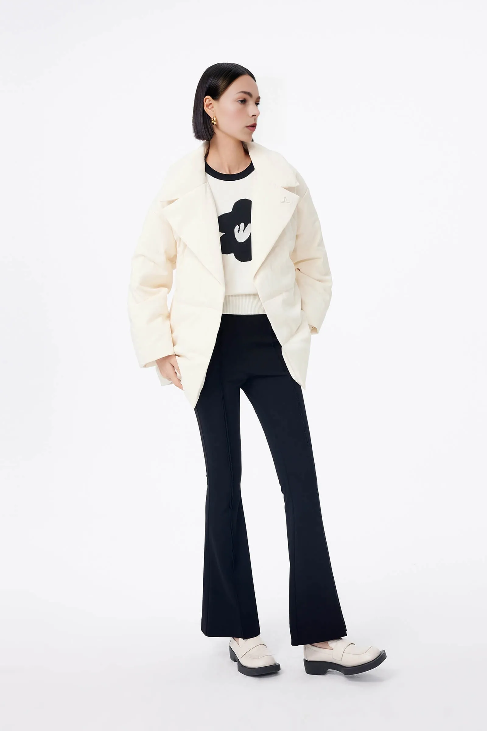 LILY Velvet Suit-Style Down Jacket