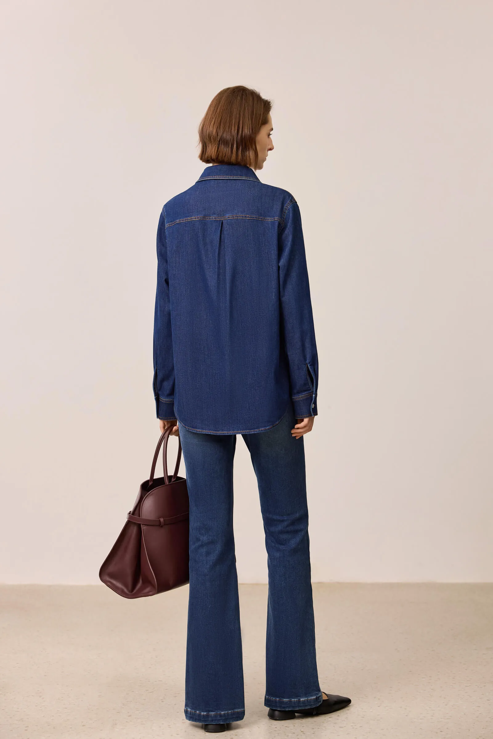 LILY Vintage Shoulder Denim Shirt
