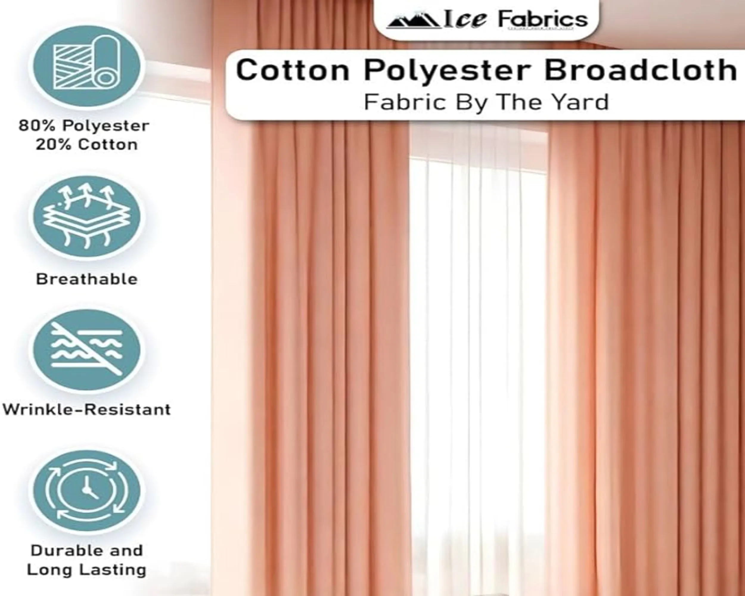 Lime Green Broadcloth Polyester Cotton Fabric | Poly Cotton Fabric