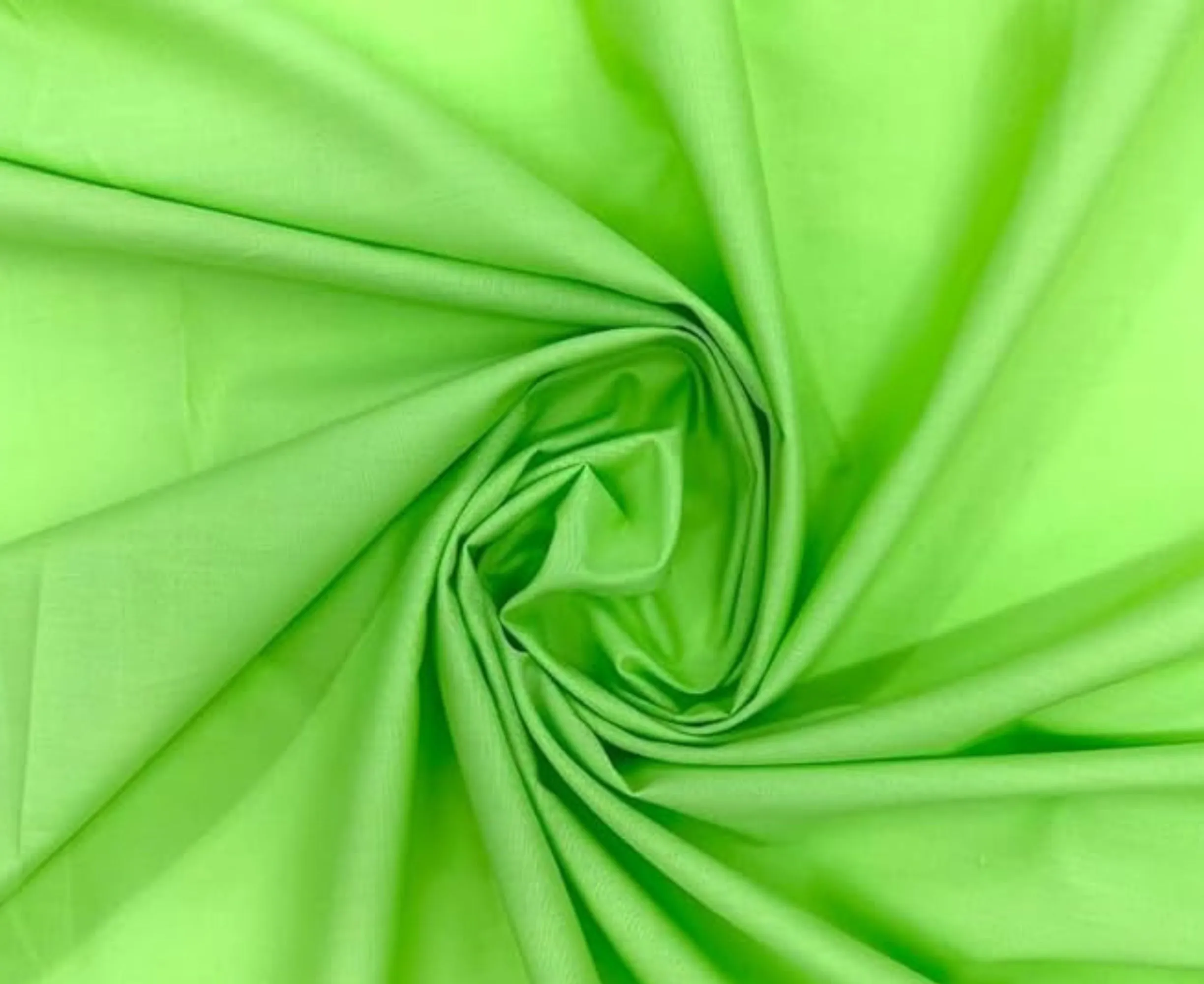 Lime Green Broadcloth Polyester Cotton Fabric | Poly Cotton Fabric