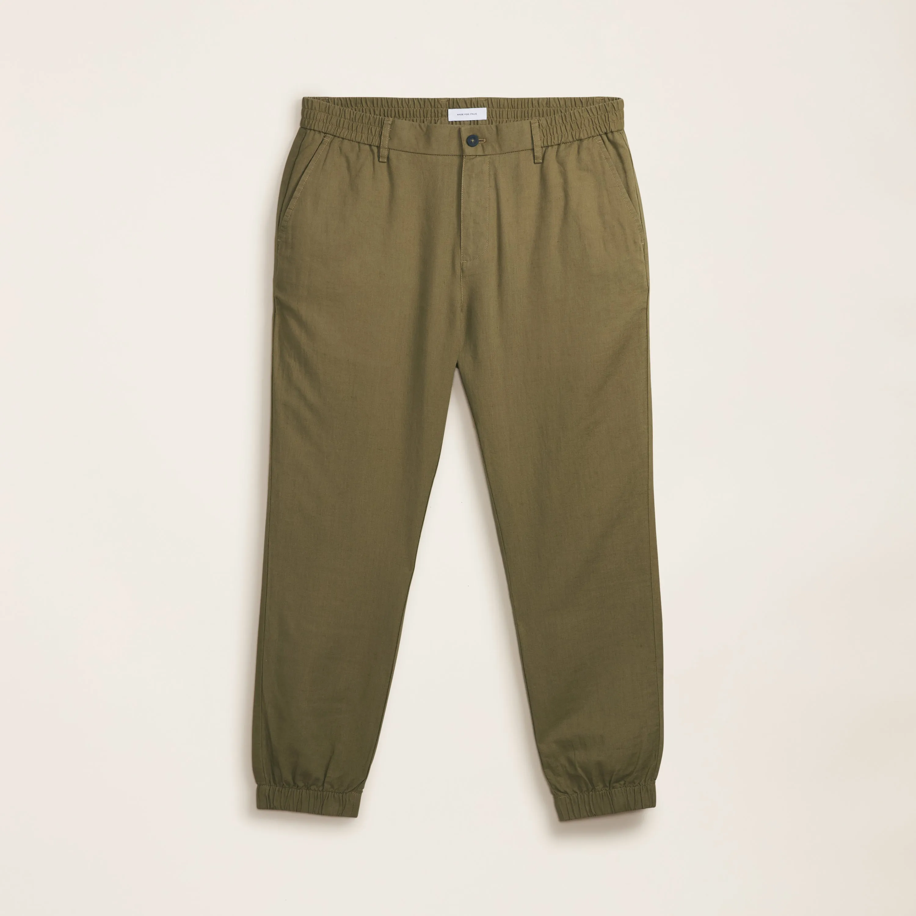 Linen Cotton Ankle Jogger Pant