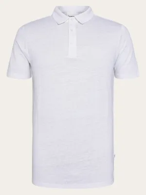 Linen polo - Bright White