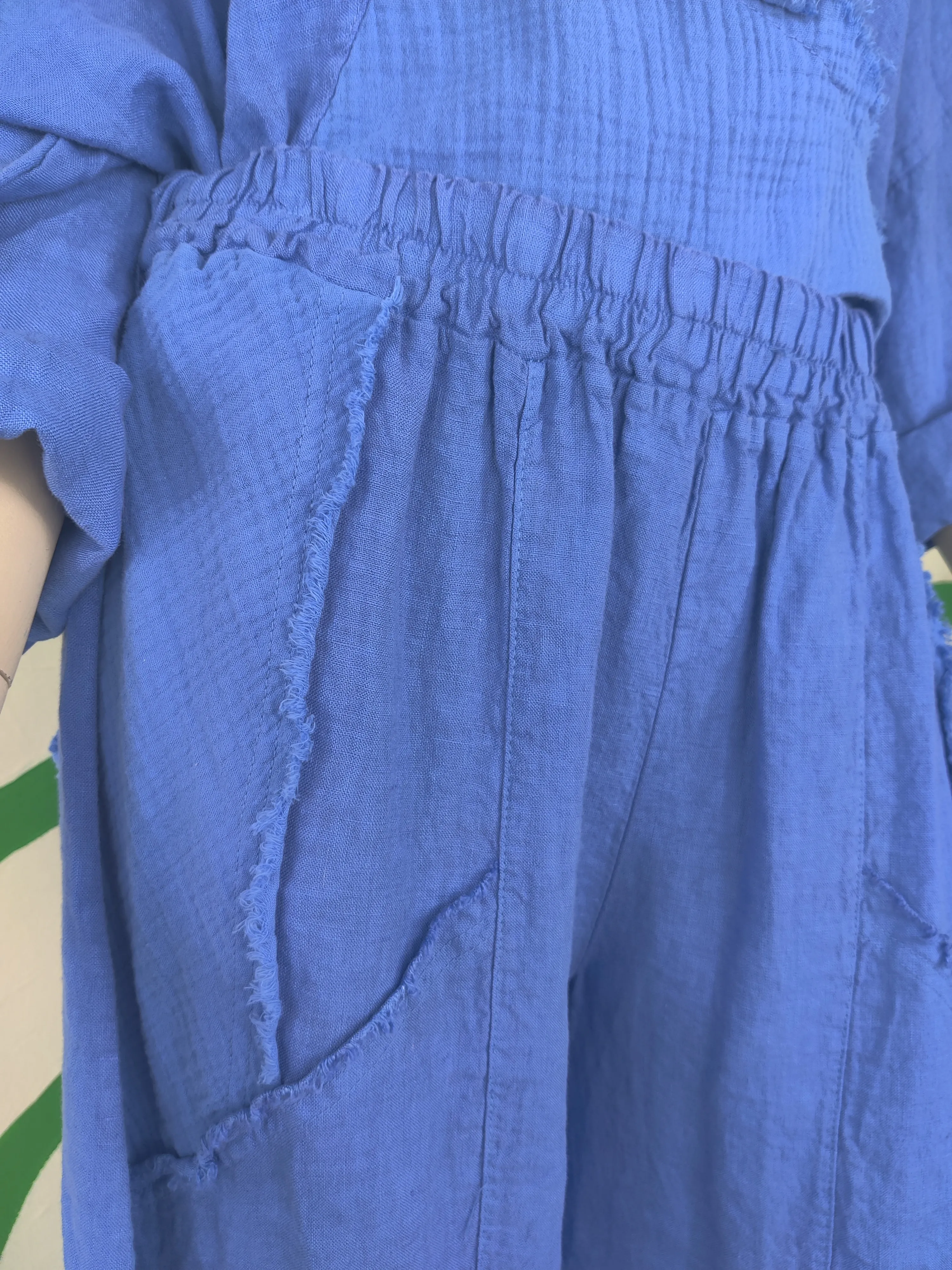 Linen with Cotton Patch Pant