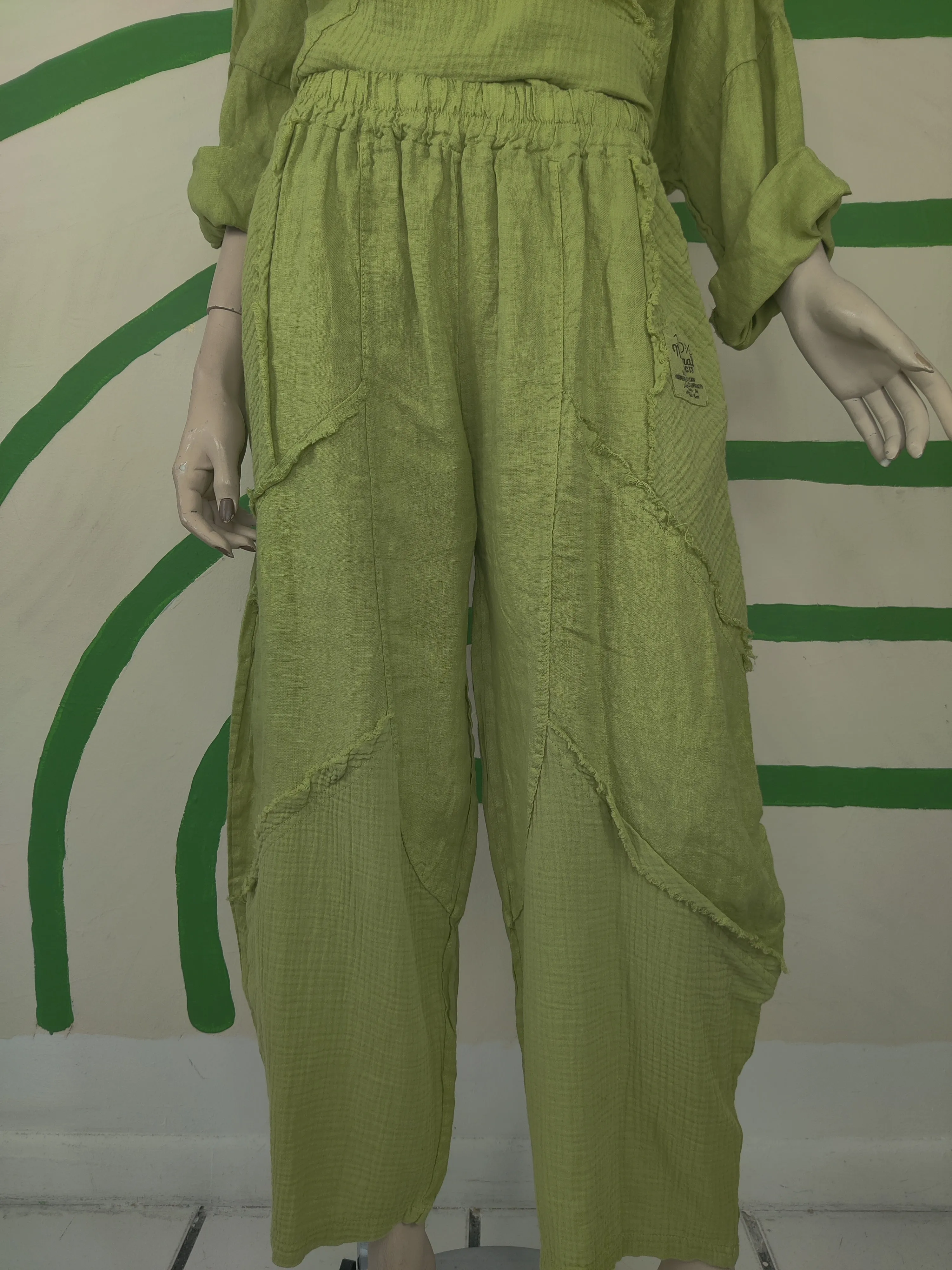 Linen with Cotton Patch Pant
