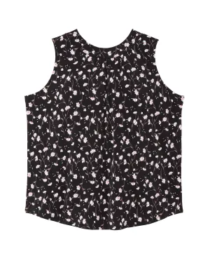 Lisa Sleeveless Blouse | Black / Pink