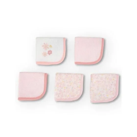 Little Linen Towelling Washer 5Pk- Ballerina Bunny