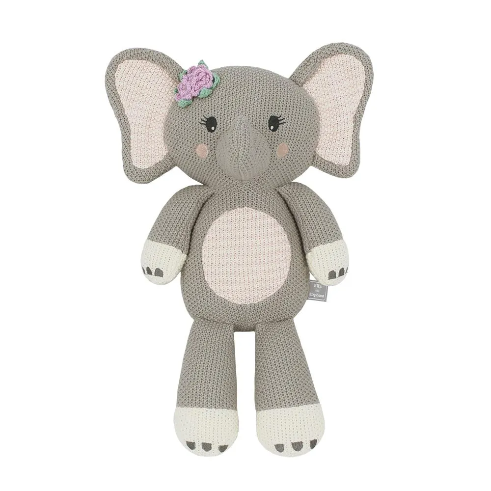 Living Textiles Knitted Soft Toy - Ella Elephant