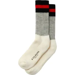 Logger 1970s Filson Thermal Socks, Black/Red