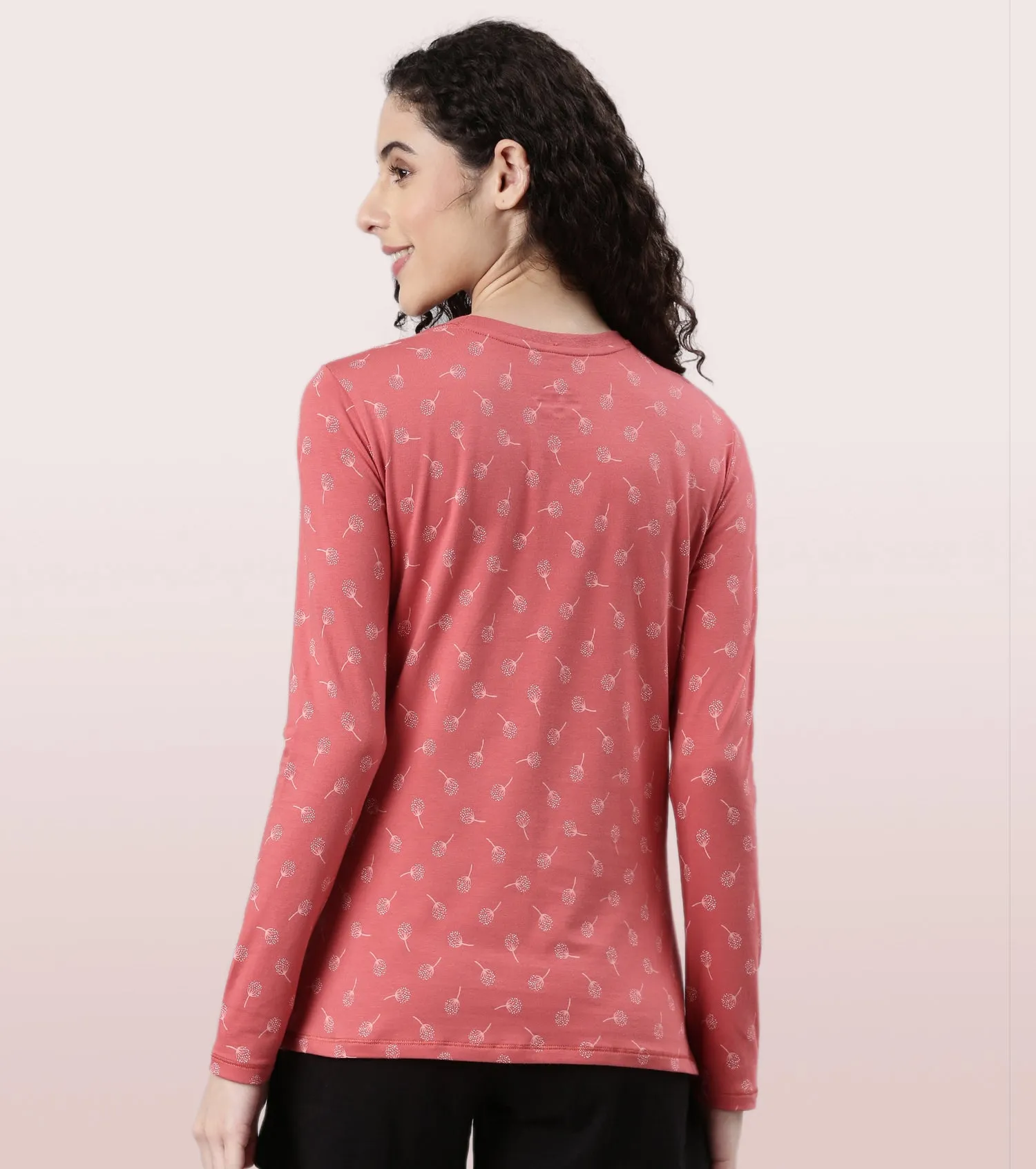 Long Sleeve Basic Crew Tee - Graphics | Crew Neck Basic Stretch Cotton Tee | E257