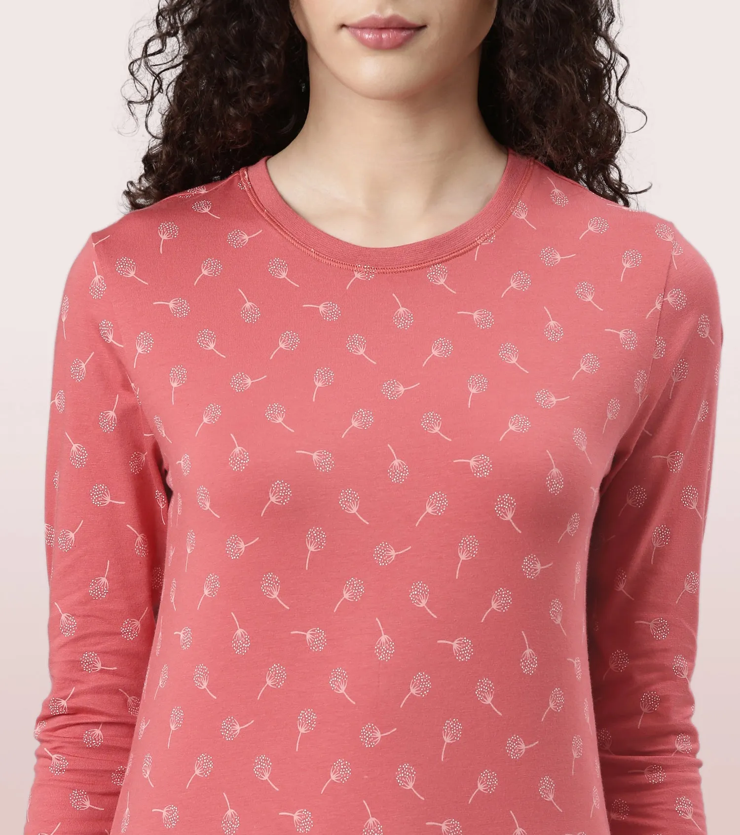 Long Sleeve Basic Crew Tee - Graphics | Crew Neck Basic Stretch Cotton Tee | E257