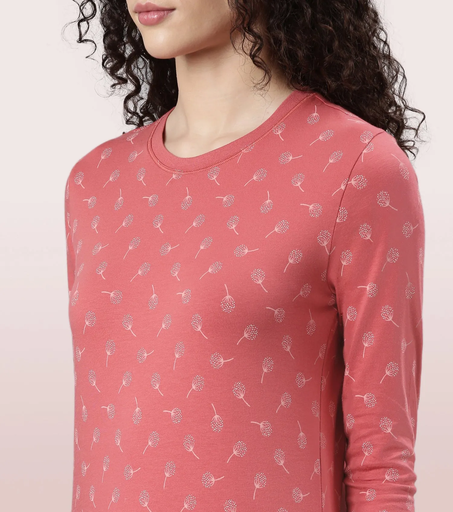 Long Sleeve Basic Crew Tee - Graphics | Crew Neck Basic Stretch Cotton Tee | E257