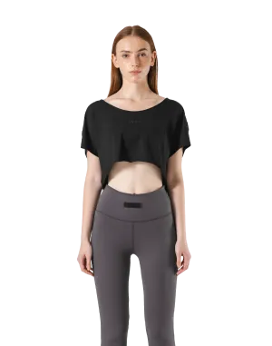 Loose Fit Stretch T-Shirt - Black