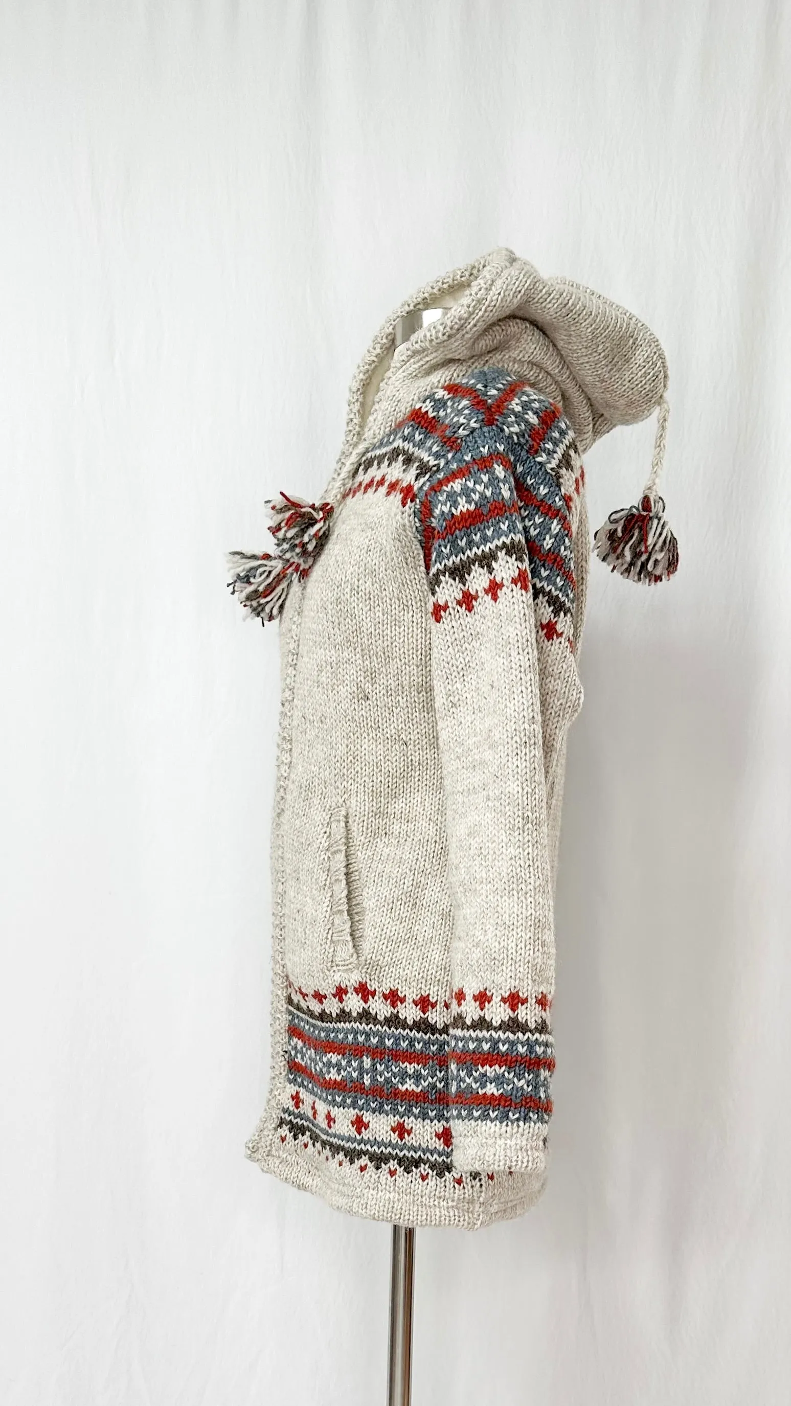 Lost Horizons Elizabeth Fleece Lined Knit Hooded Jacket (M)