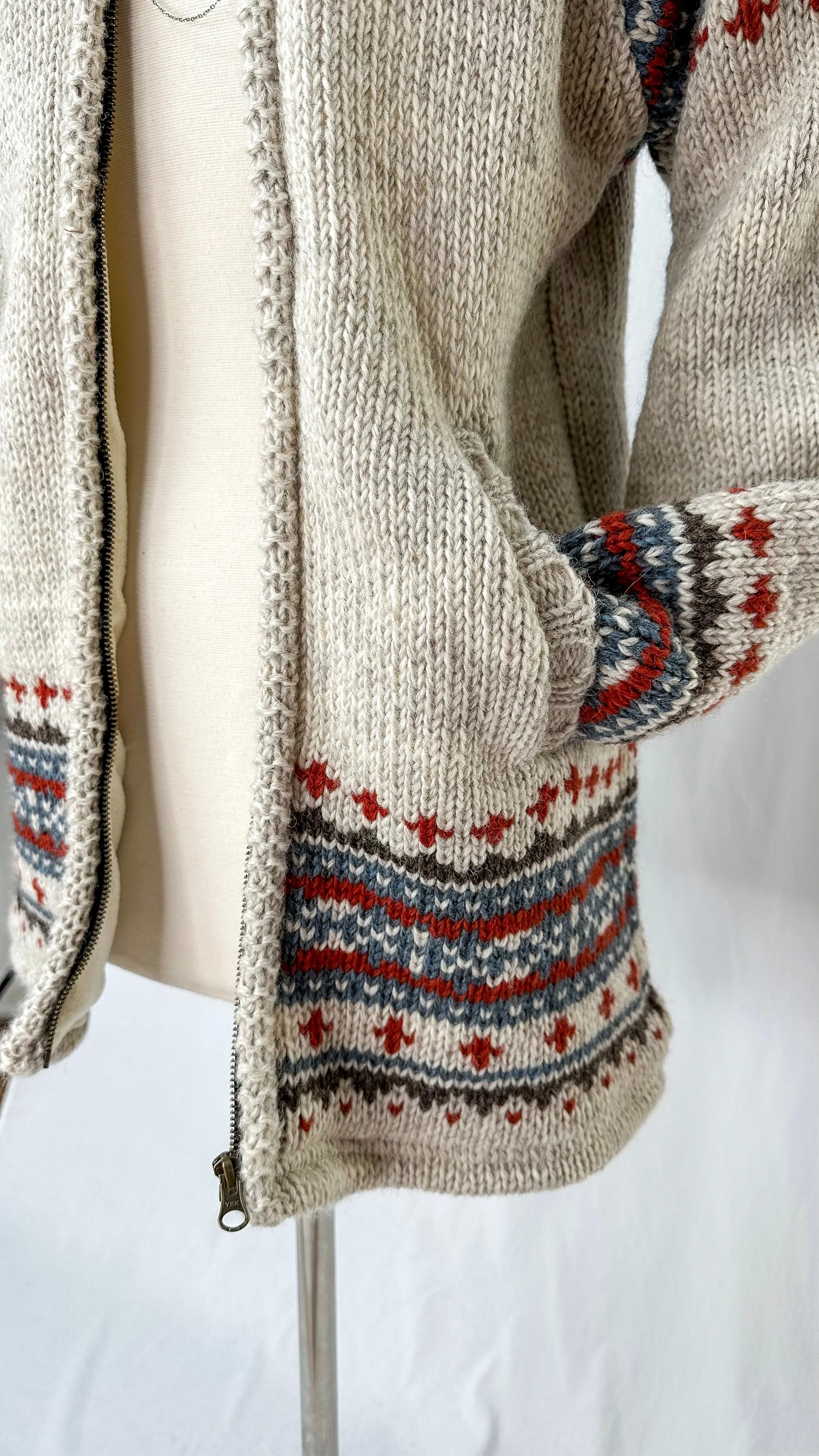 Lost Horizons Elizabeth Fleece Lined Knit Hooded Jacket (M)