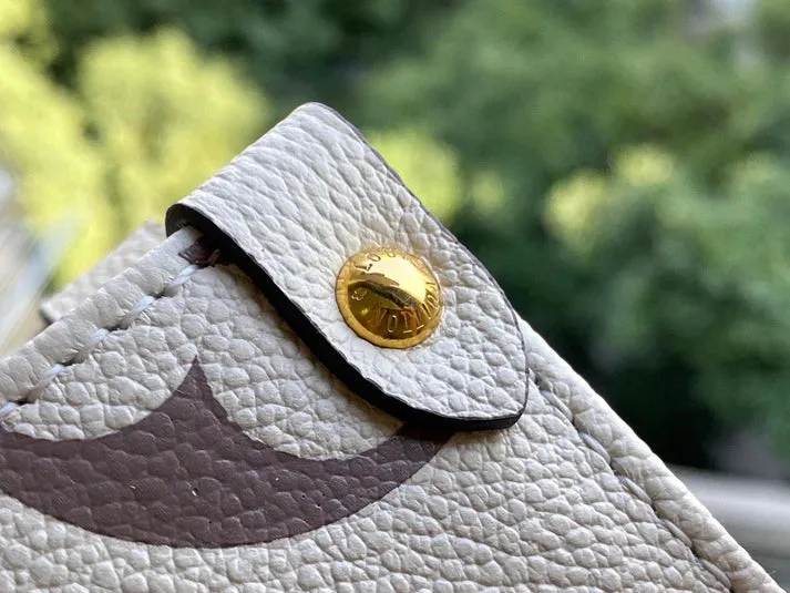 Louis Vuitton Onthego PM Women Bag - White/Cream Monogram Empreinte Leather