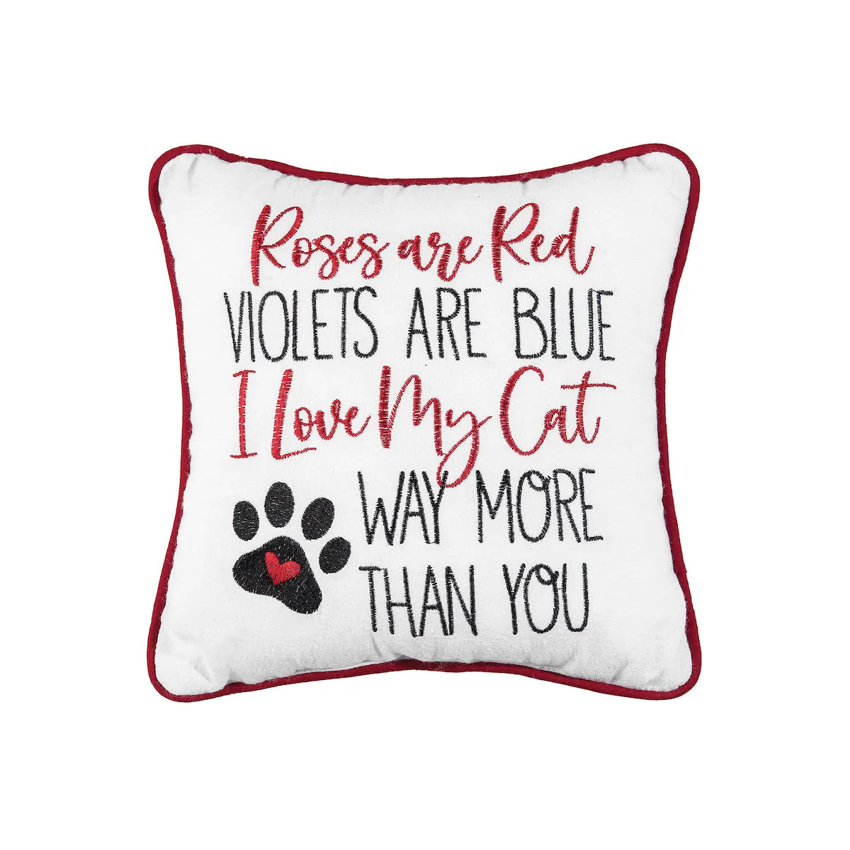 Love My Cat More Mini Pillow