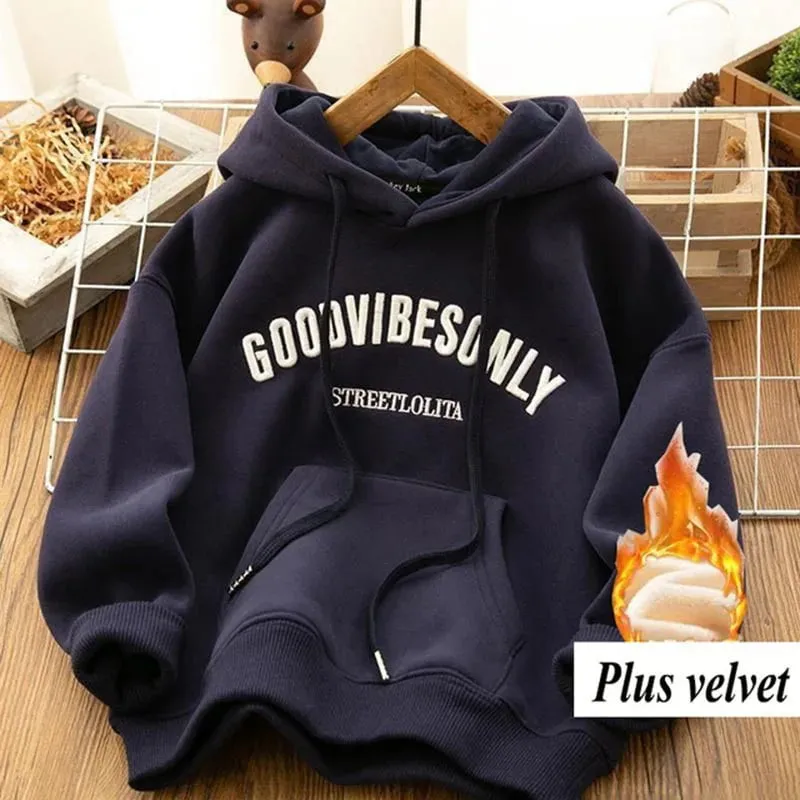 LovelyRLovely Women's Thick Plush Velvet Hoodie Sweatshirt
