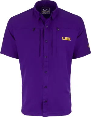 LSU S/S Performance Stretch Button Up