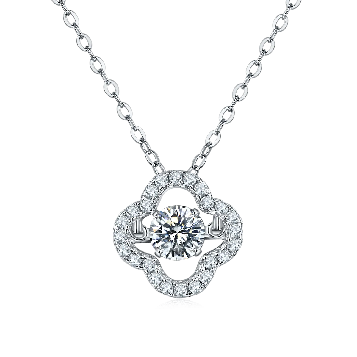 Lucky Clover 0.5Carat Moissanite Necklace