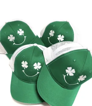 Lucky Trucker St Patricks Day Embroidered Trucker Hat