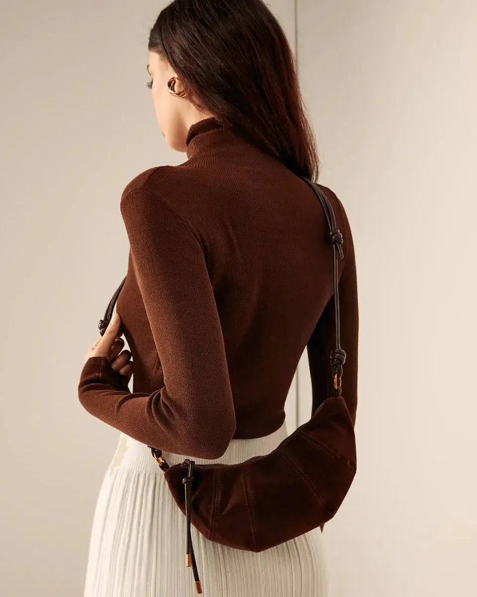 Lucy – Compact stylish design – Velvet crossbody bag