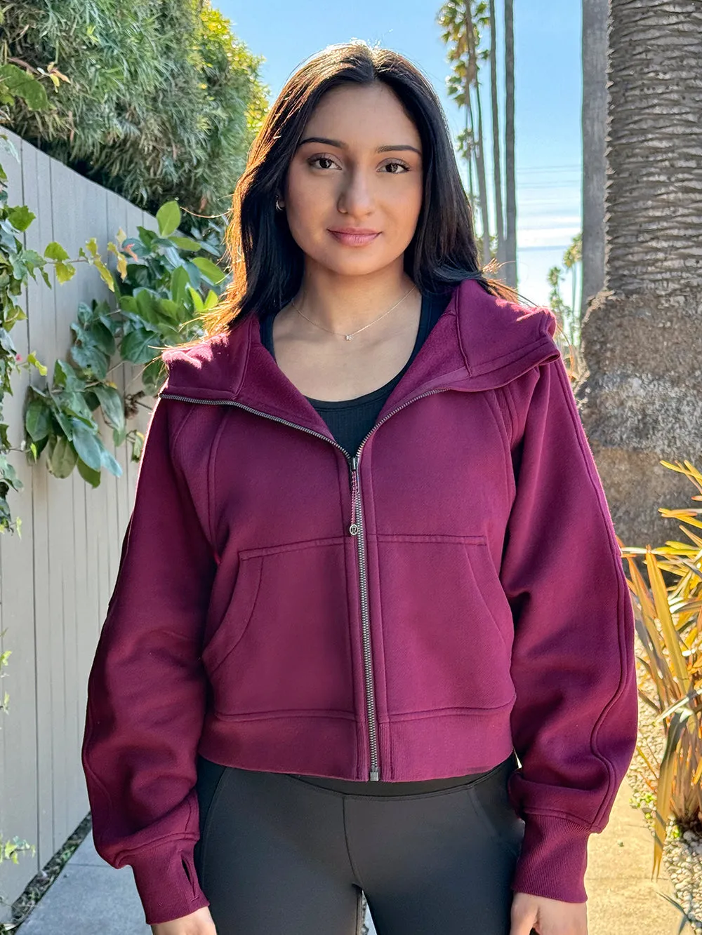 LULULEMON LUXE SCUBA FULL ZIP CROPPED HOODIE