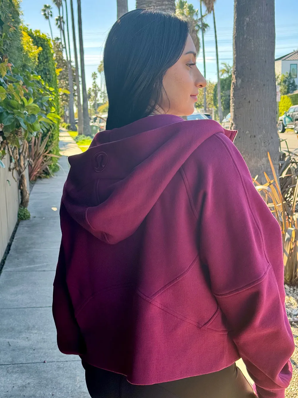 LULULEMON LUXE SCUBA FULL ZIP CROPPED HOODIE