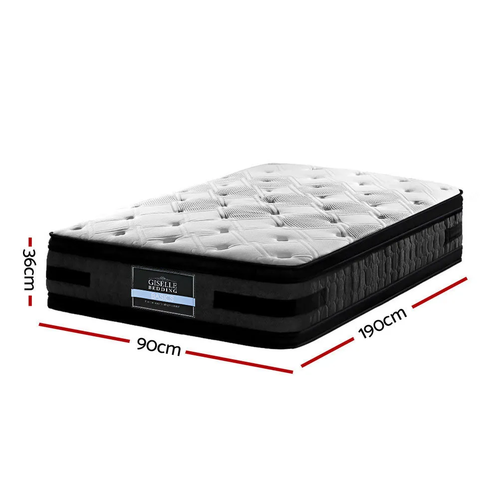 Luna Euro Top Cool Gel Pocket Spring Mattress 36cm Thick - Single