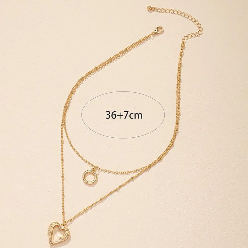 Luxury Celestial Aura Necklace - Fashionable Double-Layer Accessory