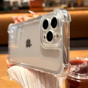 Luxury Shockproof Transparent Case for iPhone: Stylish Protection & Precise Fit