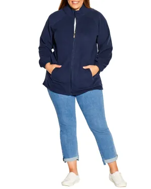 Lyla Polar Fleece Zip Up | Navy