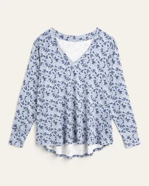 Maci Featherweight Long Sleeve Top | Light Blue