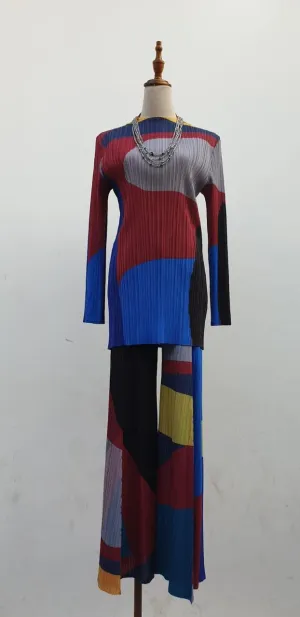 Macky printed long sleeve top and pants set